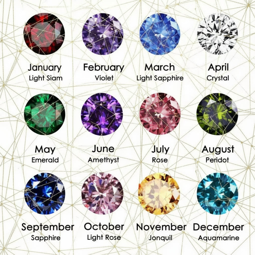 Personalisiertes Geburtsstein-Armband mit Geburtsstein und Anfangsbuchstaben