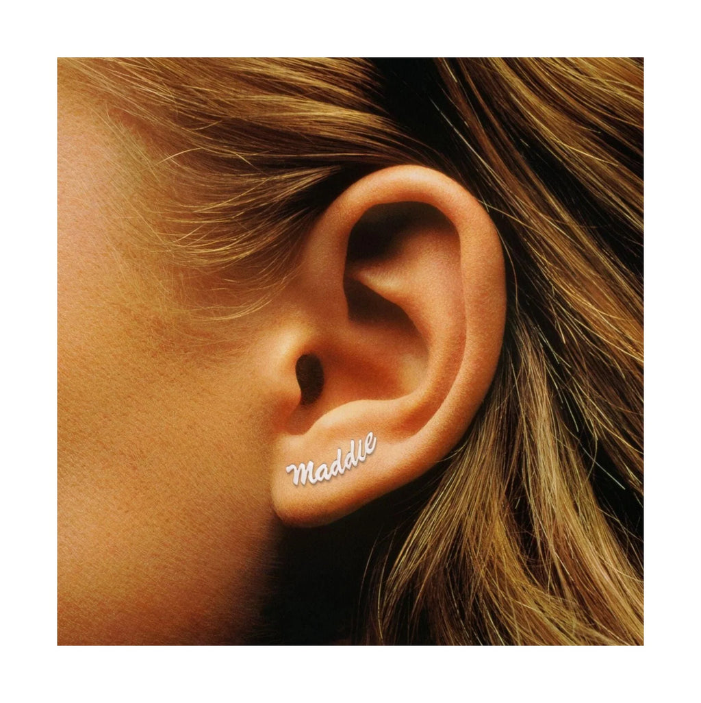 Personalized Stainless Steel Earrings Gold Plated