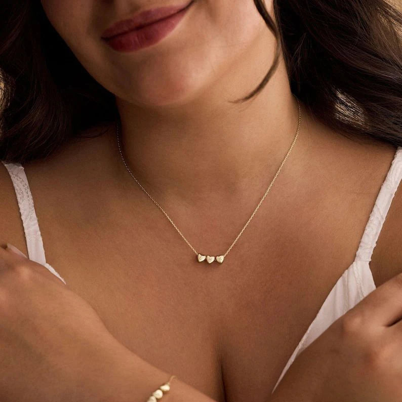 Luxe gepersonaliseerde hartvormige hangerketting