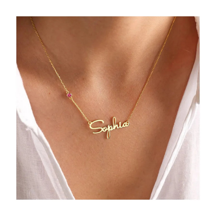 Gepersonaliseerde geboortesteen choker