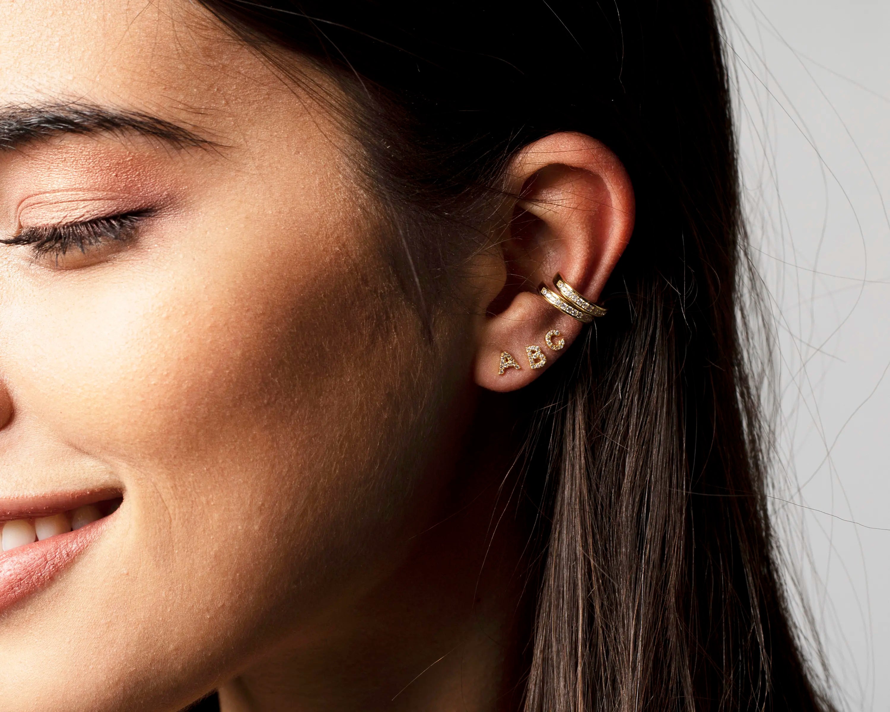 Gepersonaliseerde AZ Zircon Alfabet Oorstekers