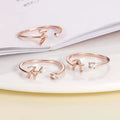 Custom Initial Birthstone Ring